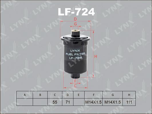 LYNXauto LF-724 - Горивен филтър vvparts.bg
