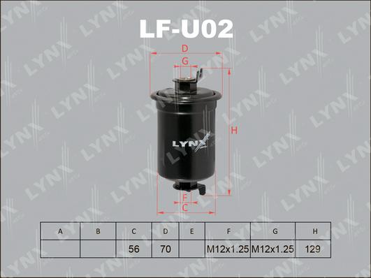 LYNXauto LF-U02 - Горивен филтър vvparts.bg