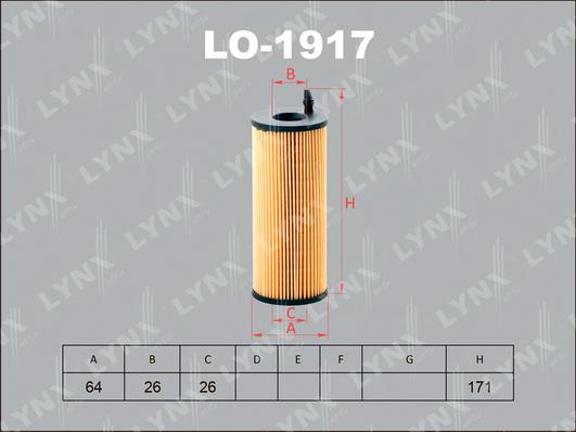 LYNXauto LO-1917 - Маслен филтър vvparts.bg