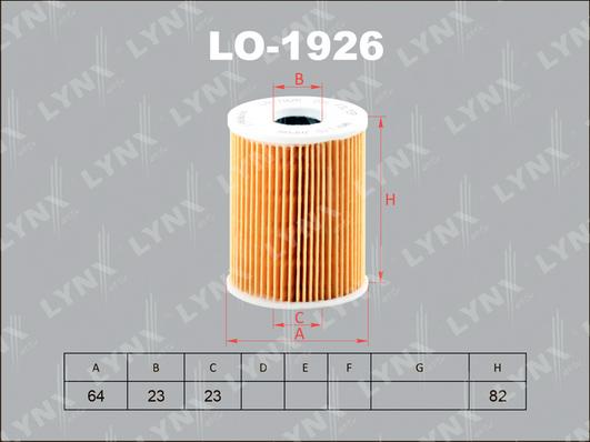 LYNXauto LO-1926 - Маслен филтър vvparts.bg