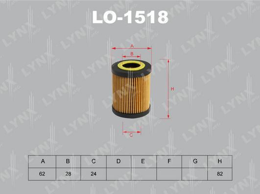 LYNXauto LO-1518 - Маслен филтър vvparts.bg