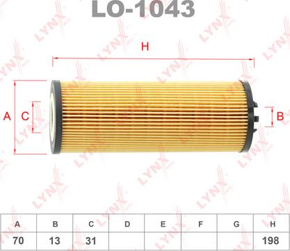 LYNXauto LO-1043 - Маслен филтър vvparts.bg