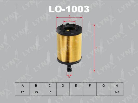 LYNXauto LO-1003 - Маслен филтър vvparts.bg