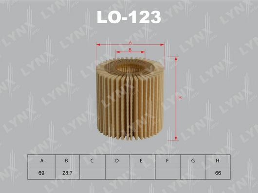 LYNXauto LO-123 - Маслен филтър vvparts.bg