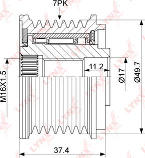 LYNXauto PA-1062 - Ремъчна шайба, генератор vvparts.bg