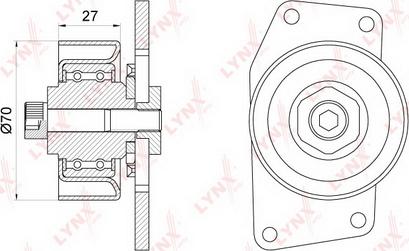 LYNXauto PB-5096 - Паразитна / водеща ролка, пистов ремък vvparts.bg