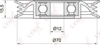 LYNXauto PB-5040 - Паразитна / водеща ролка, пистов ремък vvparts.bg