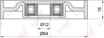 LYNXauto PB-5041 - Паразитна / водеща ролка, пистов ремък vvparts.bg