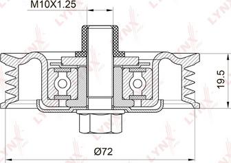 LYNXauto PB-5043 - Паразитна / водеща ролка, пистов ремък vvparts.bg