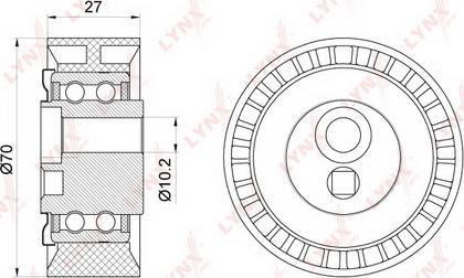 LYNXauto PB-5059 - Паразитна / водеща ролка, пистов ремък vvparts.bg