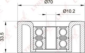 LYNXauto PB-5013 - Паразитна / водеща ролка, пистов ремък vvparts.bg