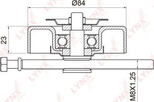 LYNXauto PB-5017 - Паразитна / водеща ролка, пистов ремък vvparts.bg