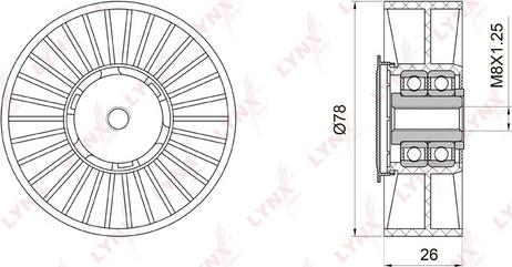 LYNXauto PB-5035 - Паразитна / водеща ролка, пистов ремък vvparts.bg