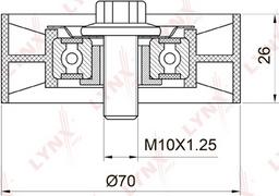 LYNXauto PB-5031 - Паразитна / водеща ролка, пистов ремък vvparts.bg