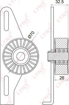 LYNXauto PB-5038 - Паразитна / водеща ролка, пистов ремък vvparts.bg