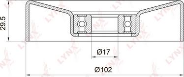 LYNXauto PB-5033 - Паразитна / водеща ролка, пистов ремък vvparts.bg