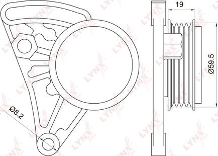 LYNXauto PB-5037 - Паразитна / водеща ролка, пистов ремък vvparts.bg