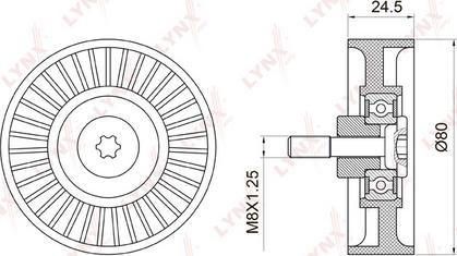 LYNXauto PB-5024 - Паразитна / водеща ролка, пистов ремък vvparts.bg