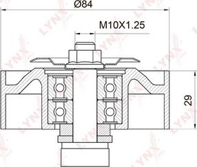 LYNXauto PB-5020 - Паразитна / водеща ролка, пистов ремък vvparts.bg