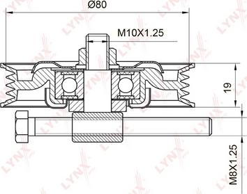 LYNXauto PB-5021 - Паразитна / водеща ролка, пистов ремък vvparts.bg