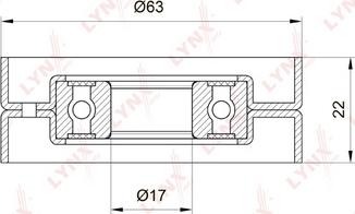 LYNXauto PB-5022 - Паразитна / водеща ролка, пистов ремък vvparts.bg