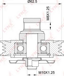 LYNXauto PB-5074 - Паразитна / водеща ролка, пистов ремък vvparts.bg
