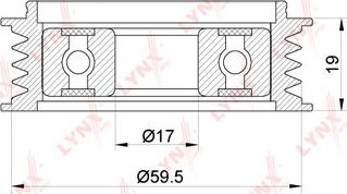 LYNXauto PB-5155 - Паразитна / водеща ролка, пистов ремък vvparts.bg