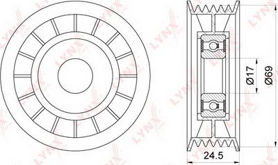 LYNXauto PB-5164 - Паразитна / водеща ролка, пистов ремък vvparts.bg
