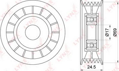 LYNXauto PB-5162 - Паразитна / водеща ролка, пистов ремък vvparts.bg