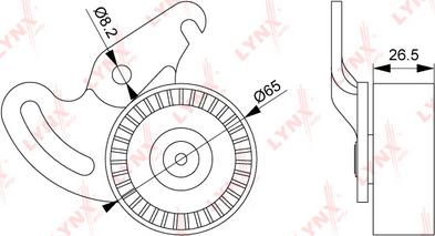 LYNXauto PB-5108 - Паразитна / водеща ролка, пистов ремък vvparts.bg