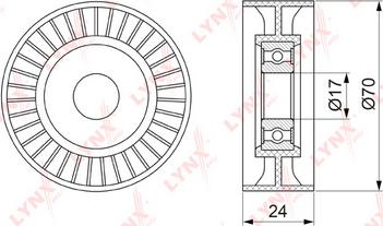 LYNXauto PB-5129 - Паразитна / водеща ролка, пистов ремък vvparts.bg