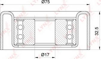 LYNXauto PB-5126 - Паразитна / водеща ролка, пистов ремък vvparts.bg