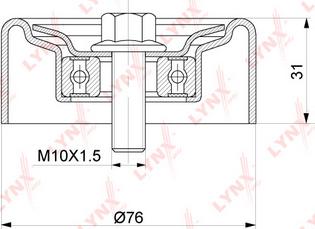 LYNXauto PB-5349 - Паразитна / водеща ролка, пистов ремък vvparts.bg