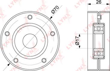 LYNXauto PB-5341 - Паразитна / водеща ролка, пистов ремък vvparts.bg