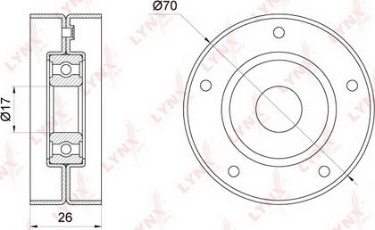 LYNXauto PB-5336 - Паразитна / водеща ролка, пистов ремък vvparts.bg