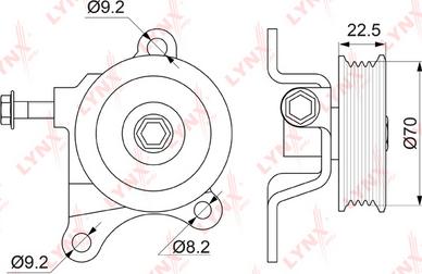 LYNXauto PB-5374 - Паразитна / водеща ролка, пистов ремък vvparts.bg