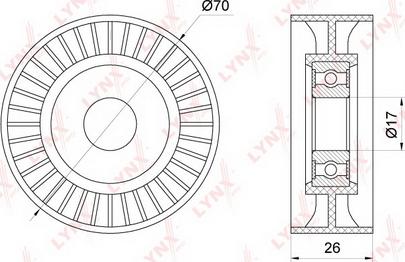 LYNXauto PB-5201 - Паразитна / водеща ролка, пистов ремък vvparts.bg