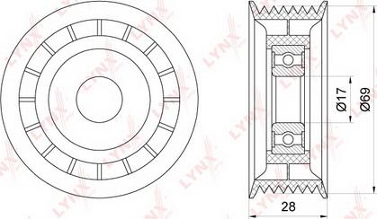 LYNXauto PB-5238 - Паразитна / водеща ролка, пистов ремък vvparts.bg