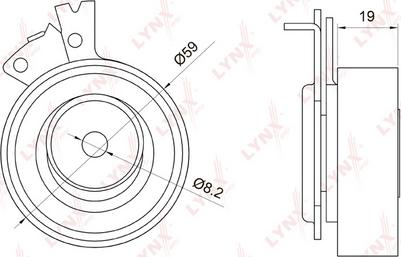 LYNXauto PB-1049 - Обтяжна ролка, ангренаж vvparts.bg