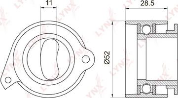 LYNXauto PB-1044 - Обтяжна ролка, ангренаж vvparts.bg