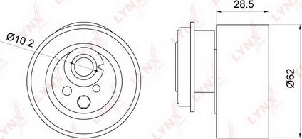 LYNXauto PB-1045 - Обтяжна ролка, ангренаж vvparts.bg