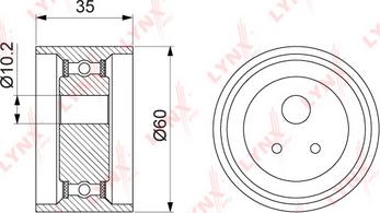 LYNXauto PB-1041 - Обтяжна ролка, ангренаж vvparts.bg