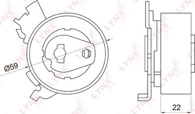 LYNXauto PB-1048 - Обтяжна ролка, ангренаж vvparts.bg