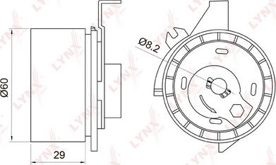 LYNXauto PB-1047 - Обтяжна ролка, ангренаж vvparts.bg