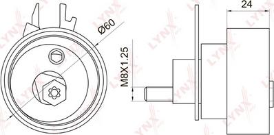 LYNXauto PB-1054 - Обтяжна ролка, ангренаж vvparts.bg