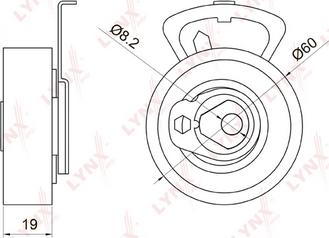 LYNXauto PB-1055 - Обтяжна ролка, ангренаж vvparts.bg