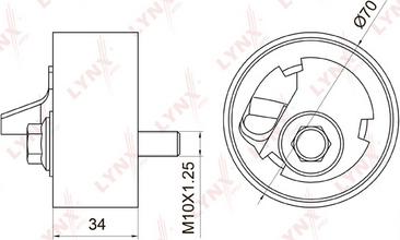 LYNXauto PB-1056 - Обтяжна ролка, ангренаж vvparts.bg