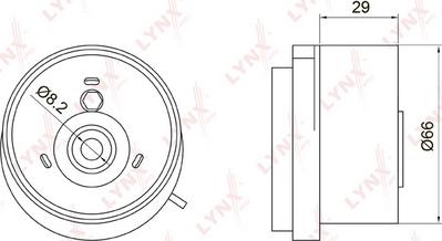 LYNXauto PB-1050 - Обтяжна ролка, ангренаж vvparts.bg