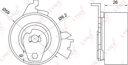 LYNXauto PB-1051 - Обтяжна ролка, ангренаж vvparts.bg