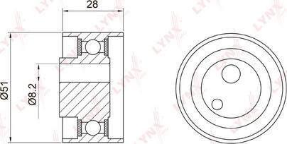 LYNXauto PB-1058 - Обтяжна ролка, ангренаж vvparts.bg